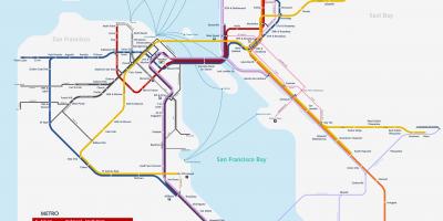 San Francisco subway system mapa